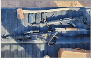 Weapons seized by Big Bend Sector border patrol agents.