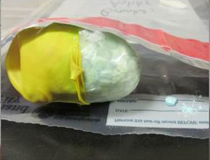 Fentanyl seized from body carrier.