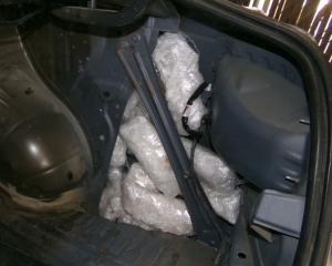 CBP officers found narcotics hidden in the rear panel of a vehicle during a smuggling incident over the weekend.