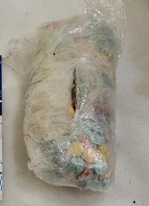 Colored fentanyl seized by CBP officers.