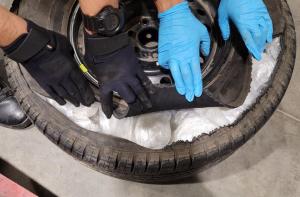 Meth concealed in tire