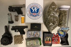 Weapons, currency and narcotics seized at the Port of Buffalo, N.Y.