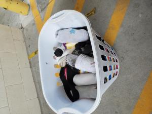 ​  Laundry basket used to smuggle drugs.  ​