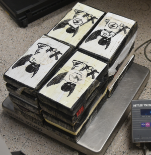 Packages containing 22.82 pounds of cocaine seized by CBP officers at Colombia-Solidarity Bridge.