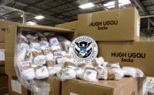U.S. Customs and Border Protection officers at the Area Port of Norfolk-Newport News, Va., seized nearly 120,000 pairs of counterfeit diabetic socks on July 13, 2022, for violating the “Seal of Cotton” trademark protections.