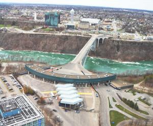 Rainbow Bridge border crossing between Niagara Falls, N.Y. and Niagara Falls, Canada.