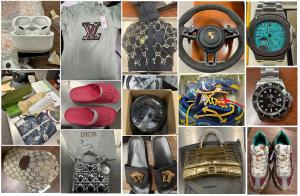 Counterfeit goods seized as an Intellectual Property Rights violations, at the Rochester, N.Y. Port of Entry.