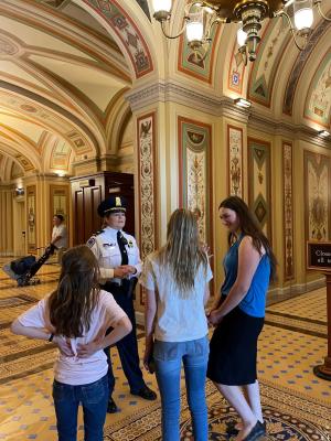 Rudd Children with U.S. Capitol Police Captain Jessica Baboulis at the U.S. Capitol