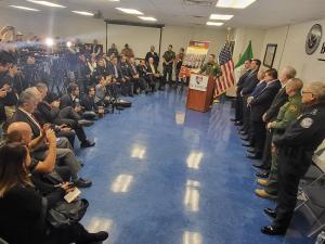 U.S. and Mexican officials announce latest "Se Busca" campaign in El Paso, Texas