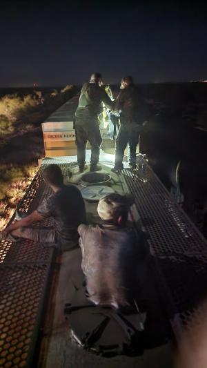 Laredo Sector Border Patrol agents discovered undocumented individuals using railcars 