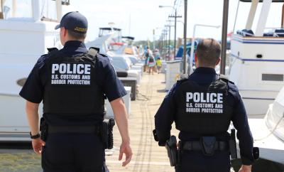 U.S. Customs and Border Protection Officers at local marina in the Detroit area