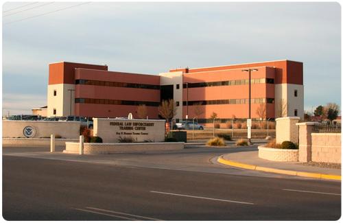 CBP Commissioner Robert C. Bonner dedicated the state-of-the-art facility which consolidated all Border Patrol basic and advanced training. Pictured is the main entrance to the FLETC campus in Artesia, New Mexico. CBP Photo