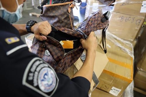 CBPO inspects counterfeit purse