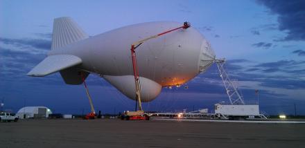 CBP’s tethered aerostats on the lookout for trouble at 10,000 feet Photo of a tethered aerostat 