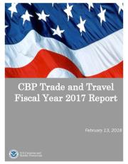CBP FY17 trade and travel cover sheet