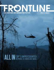 Frontline cover of an AMO helicopter over Puerto Rico