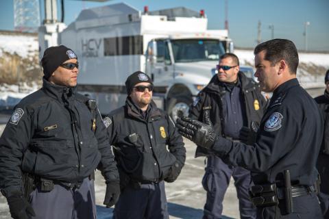 Robert Perez, director of New York area port operations and coordinator of CBP’s security support for Super Bowl XLVIII, discusses deployment of high-tech scanning equipment at the stadium. CBP…