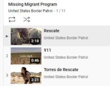 Image of various border patrol images in the desert.