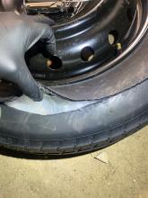Narcotics hidden in spare tire