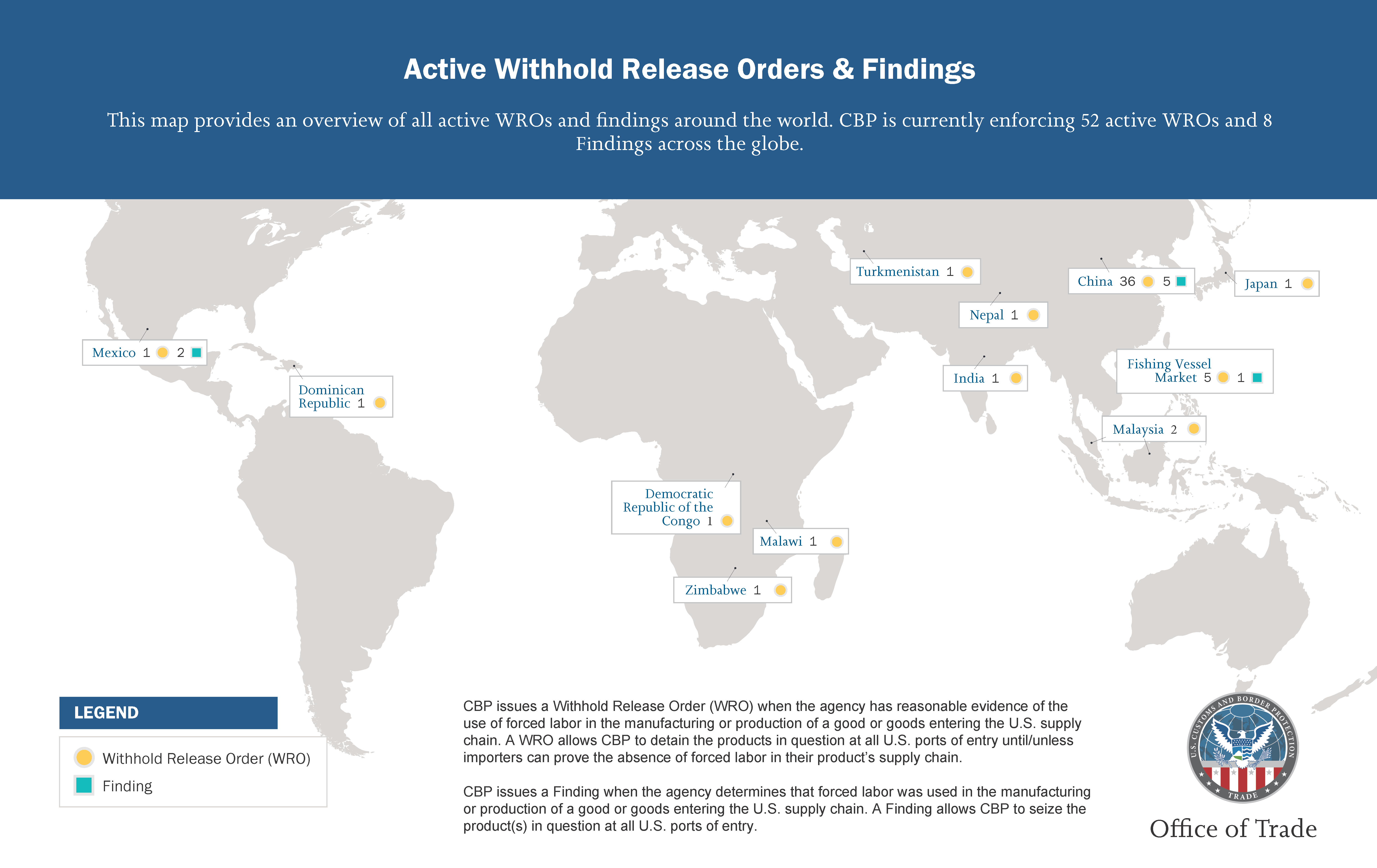 WRO and Findings Map updated April 10th 2024