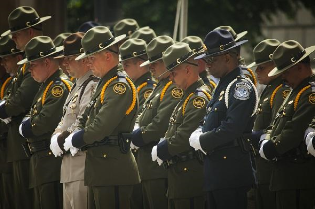 CBP personnel honor comrades who died in the line of duty.