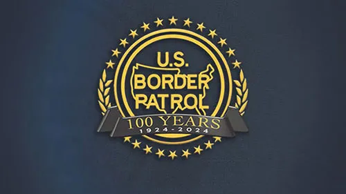 The U.S. Border Patrol's 100 year anniversary logo