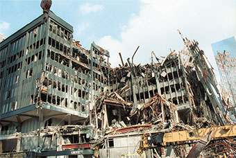 The attack on the World Trade Center destroys the U.S. Custom House at 6 World Trade Center. 