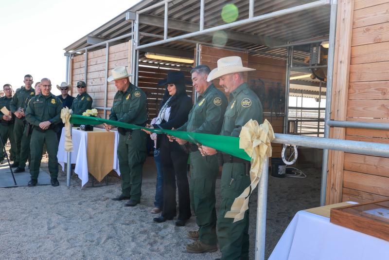 Ribbon cutting ceremony for the new horse patrol stables in Calexico California