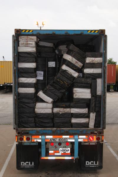 More than 15,500 bricks of cocaine were discovered by CBP officers at the port of Philadelphia on June 17, 2019.