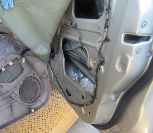 More than 92 pounds of meth, with an estimated street value in excess of $276,000, was discovered in a U.S. citizens SUV at the Port of San Luis, June 2.