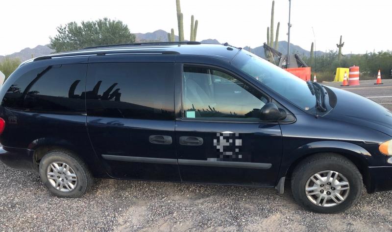 A Dodge Caravan was referred to secondary inspection by Border Patrol agents who noticed what looked like concealed persons hiding in the van Nov. 21.