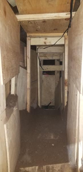 The interior of an illicit smuggling tunnel from Mexico to the United States found under Nogales, Arizona. 