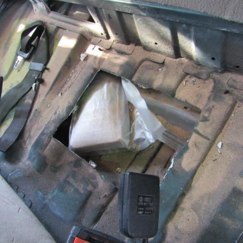 False compartment with contraband