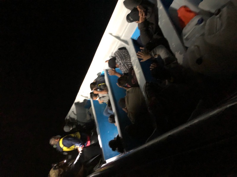 Agents stop 15 people off the coast of San Diego Wednesday night trying to enter the U.S. illegally at sea.