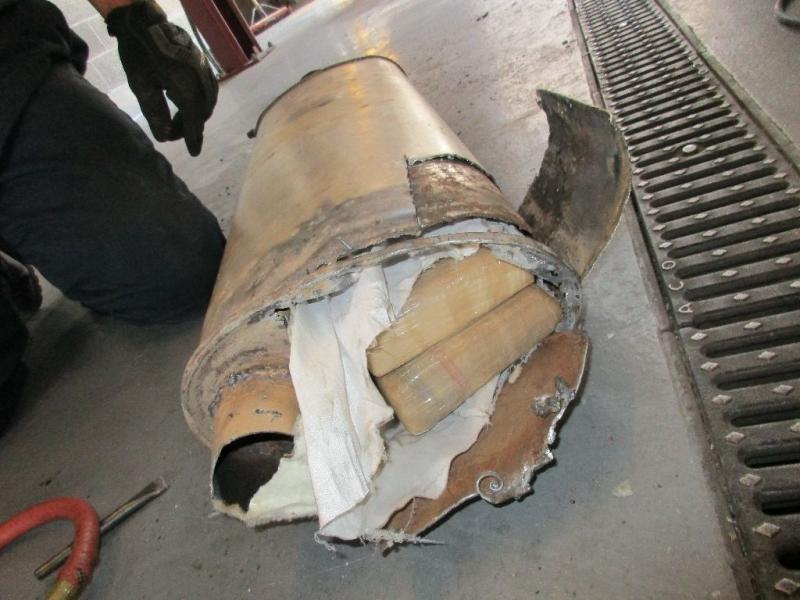 CBP officers at the San Ysidro port of entry extracted 8 packages of fentanyl weighing 18 pounds from a vehicle muffler.