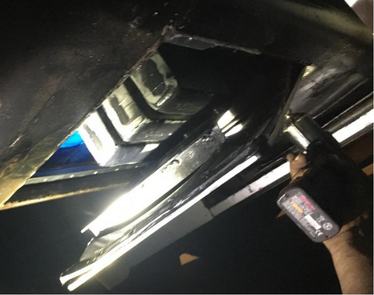 CBP officers removed 78 wrapped packages of cocaine from the gas tank of a bus, with a weight of 382 pounds. 