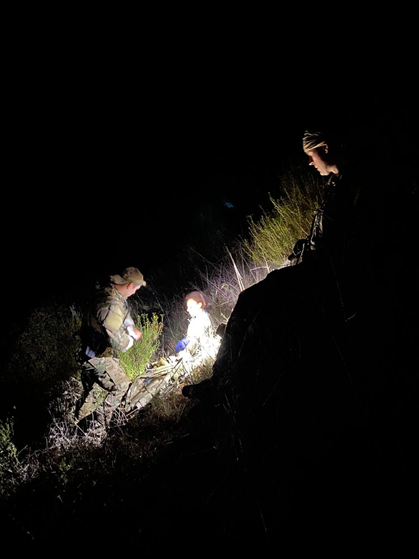 U.S. Border Patrol agents assisted in the rescue of an injured and lost migrant woman on Sunday night. 