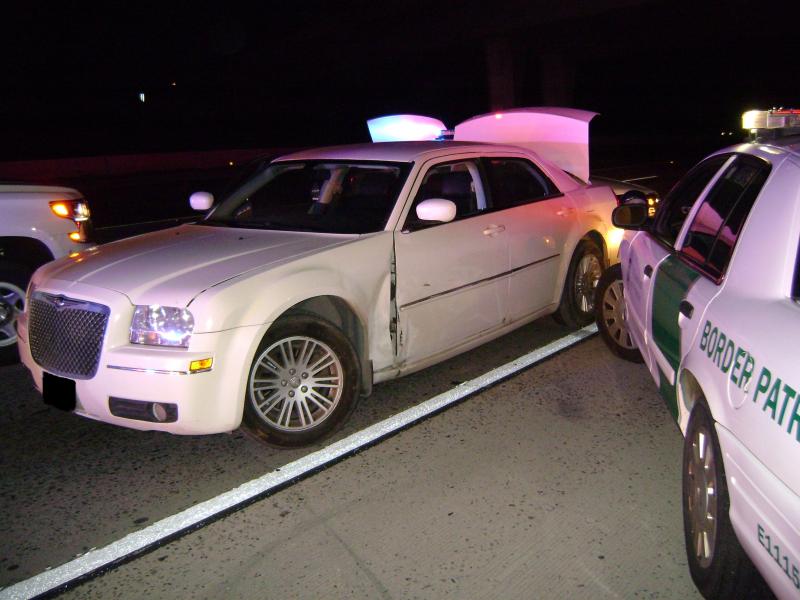 Border Patrol agents successfully stopped a vehicle after the driver fled from the I-15 checkpoint Wednesday night.
