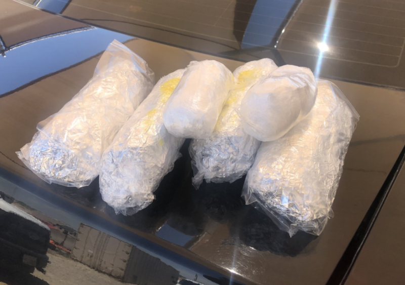While in secondary inspection, Border Patrol agents discovered six packages inside of a backpack that was in the back seat of the vehicle. 