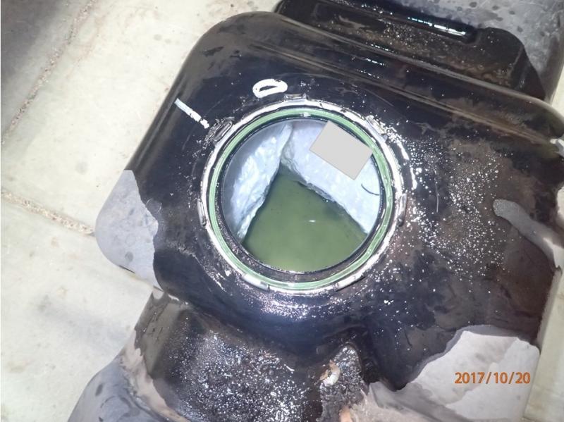 CBP officers found 26 packages of hard narcotics hidden inside this gas tank at the Andrade port of entry on Friday, Oct. 20, 2017.