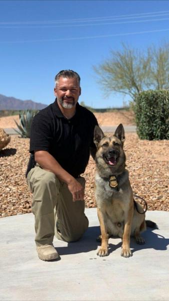 The canine handlers and their partners, two two-year Belgian Malinois and a two-year-old German Sheppard, began their new work duties this week.