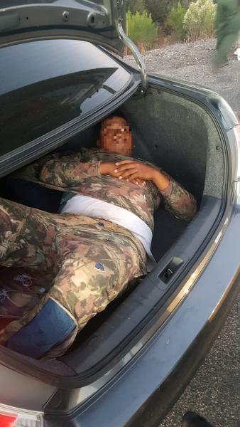 Mexican man discovered in trunk at the U.S. Border Patrol immigration checkpoint near Tombstone. 