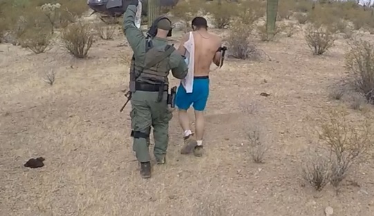 Tucson Sector Border Patrol agents assigned to the Mobile Response Team arrive by helicopter and stabilize a man who was shot in Mexico, then crossed into the U.S. and called 911.