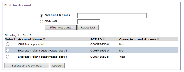 Image showing ACE Portal Basic Account Structure
