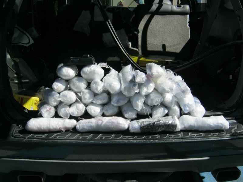 Agents discover 38 packages of meth that was hidden in vehicle.