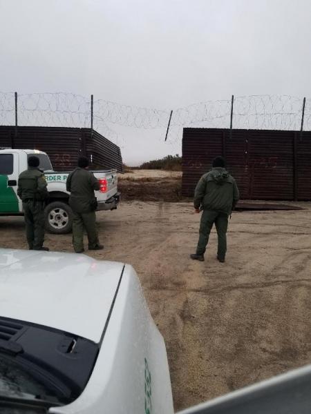 Smugglers cut the old border wall to facilitate an alien smuggling attempt.