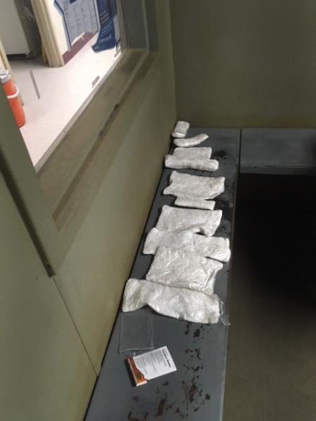 Agents seized 8.37 lbs. of meth was taped under the clothes of two teen bus passengers.