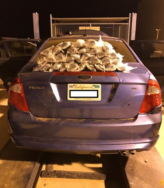 More than 40 lbs. of meth was hidden inside this car's gas tank.