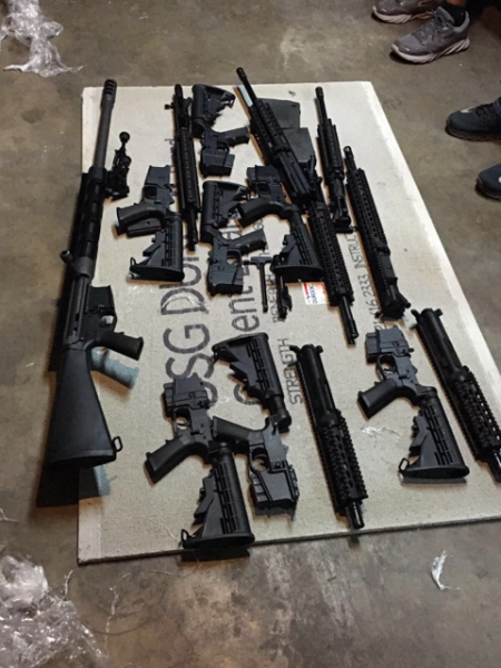 13 weapons were siezured by Border Patrol