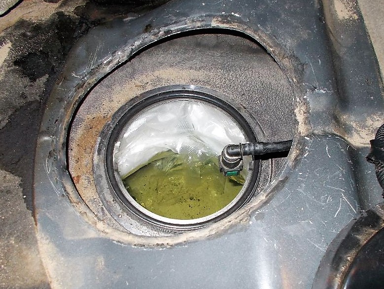 Officers removed meth from within the gas tank of a smuggling vehicle 
